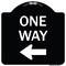 Signmission One Way Left Arrow Heavy-Gauge Aluminum Architectural Sign, 18" x 18", BW-1818-23522 A-DES-BW-1818-23522 - alternate 1